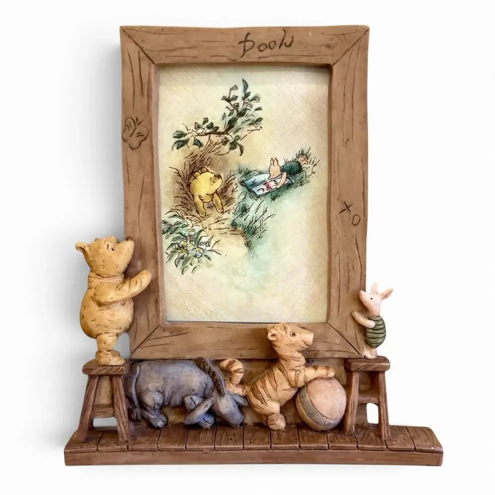 Vintage Charpente Disney Classic Winnie the Pooh 3D Resin Picture Photo Frame